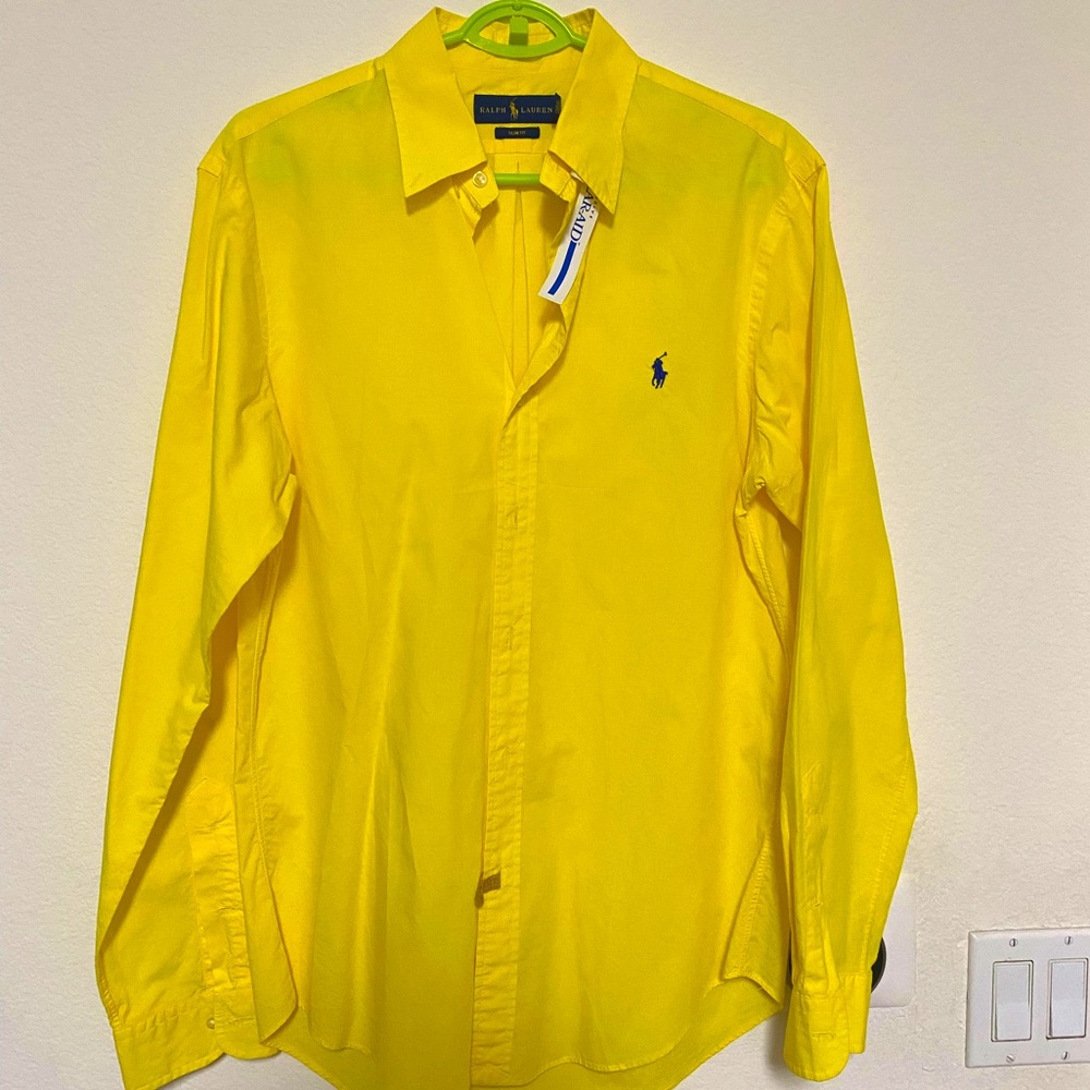 Yellow Polo Ralph Lauren Long Sleeve Shirt